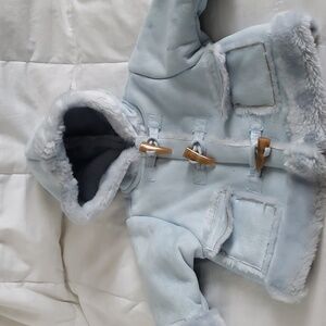 Baby faux fur hooded coat